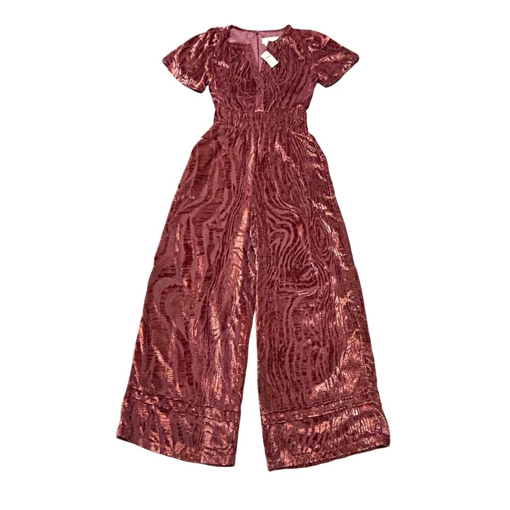 Anthropologie Somerset Jumpsuit Velvet Burnout Edition Women's Size XS - Picture 3 of 16